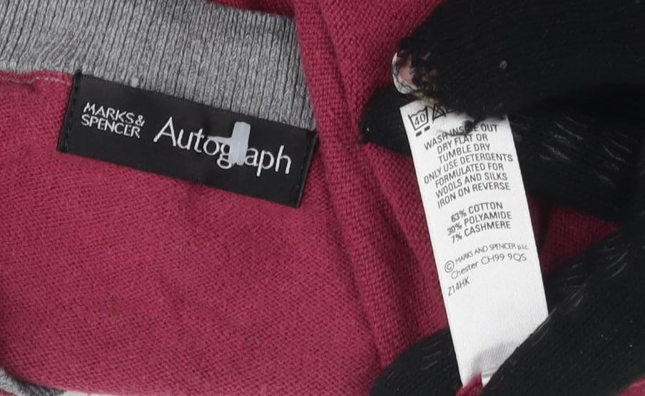 Marks & Spencer Men's Red V-Neck Jumper M