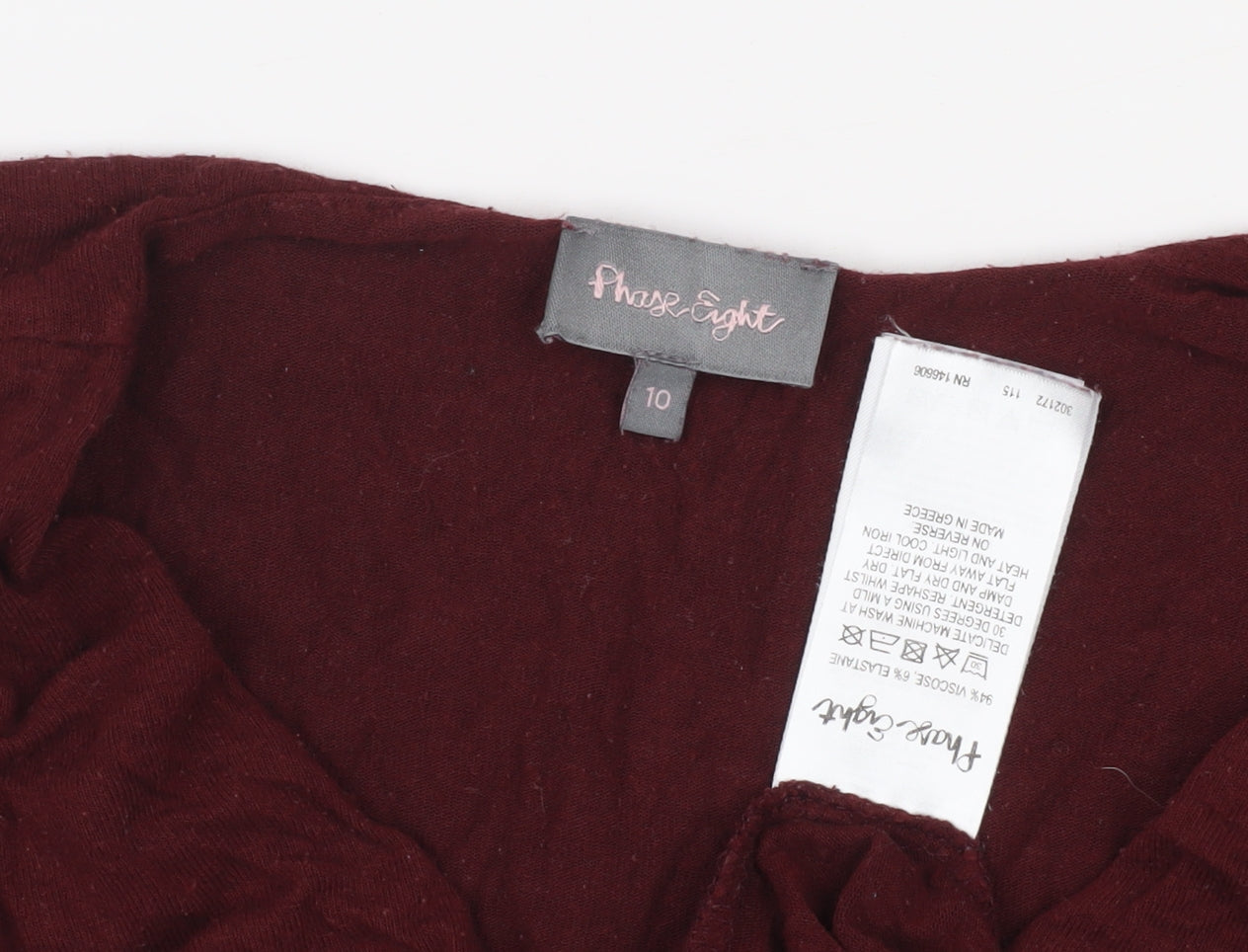 Phase Eight Women's Red V-Neck Blouse Size 10