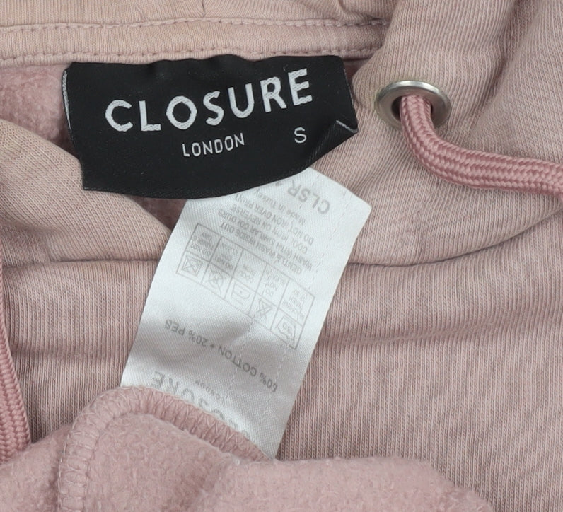 Closure Pink Women's Hoodie S Pullover with Logo
