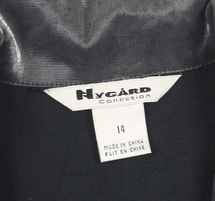 Nygard Women's Grey Satin Blouse Size 14