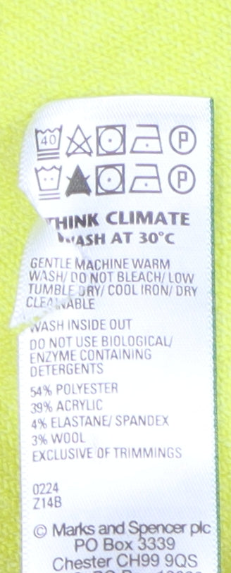 Marks & Spencer Women’s Yellow Roll Neck Pullover S