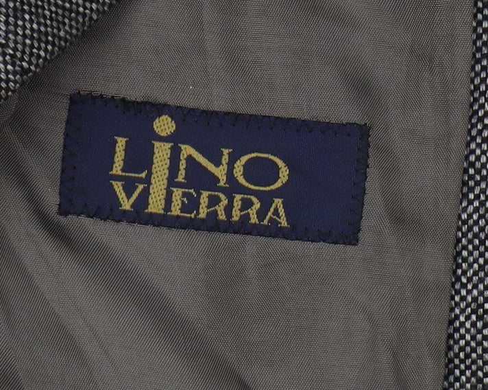 Lino Vierra Men's Grey 50 Single-Breasted Blazer