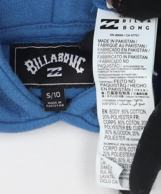 Billabong Boys Blue Graphic Pullover Hoodie M