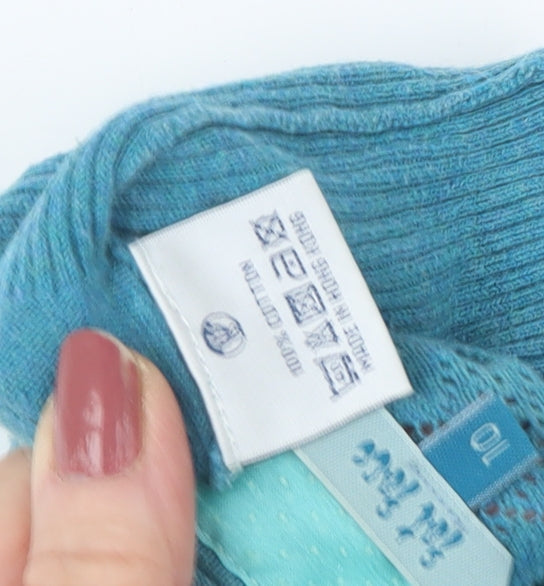 Bel Fina Women's Blue Knit Pullover Size 10
