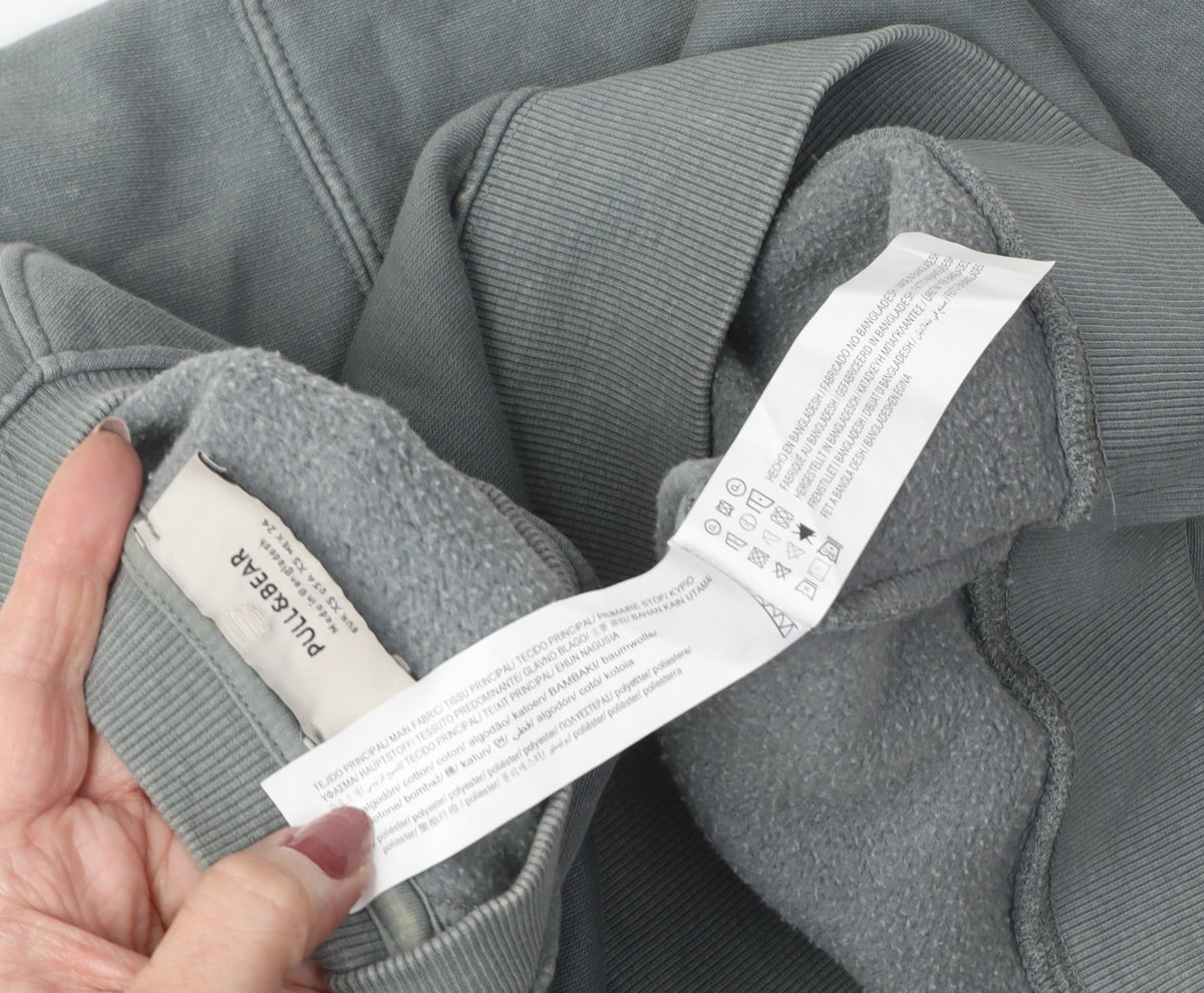 Pull&Bear Grey Unisex Sweatshirt, Size M - Casual Pullover