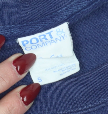 Port & Company Men's Blue Pullover Sweatshirt Size S