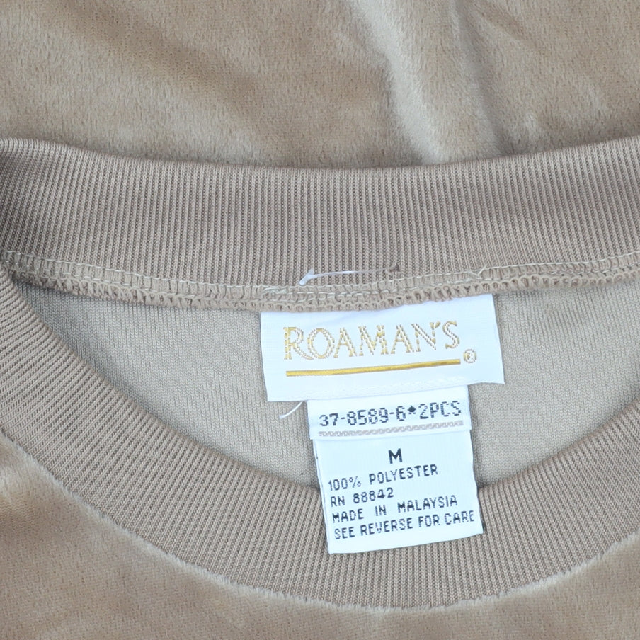 Roaman's Women's Beige Pullover Sweatshirt M