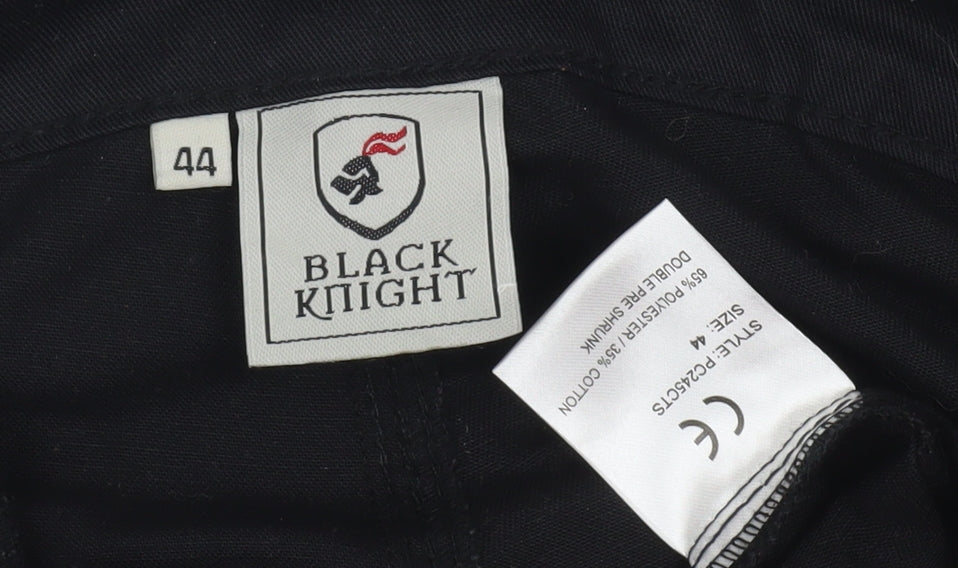 Black Knight Womens Black Khakis Trousers - Size 16
