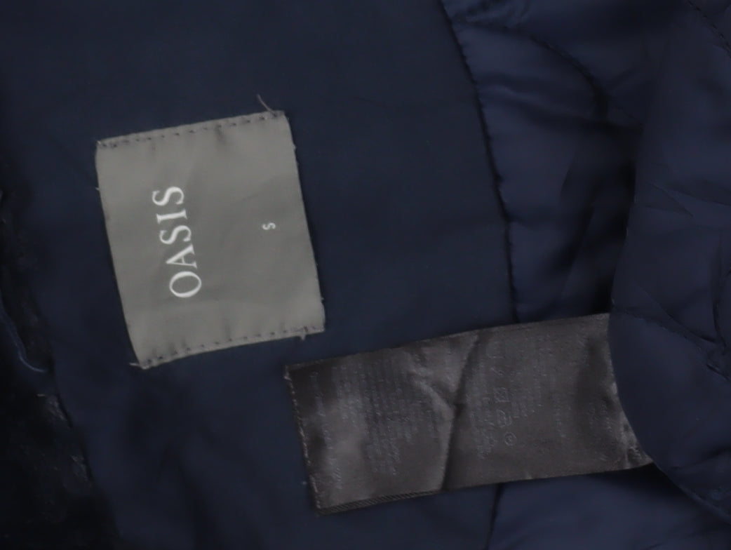 Oasis Women's Blue Parka Coat, Size S, Winter Insulated