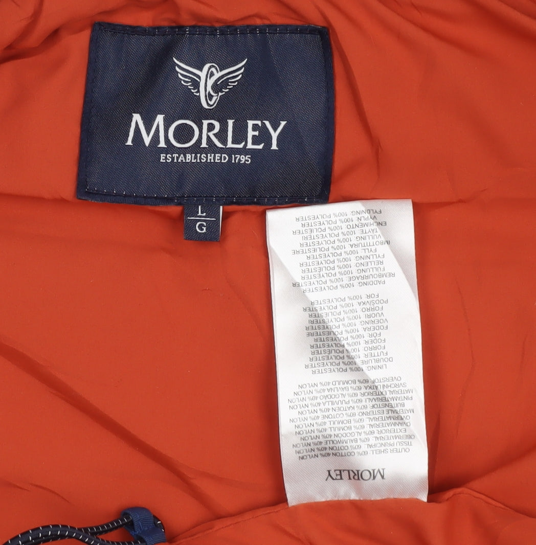 Morley Men's Blue L Puffer Waistcoat with Zipped Pockets