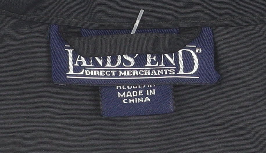 Lands' End Men's Black Windbreaker Jacket M