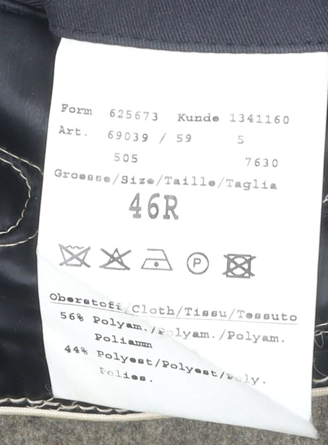 Bugatti Unisex Black Mid-Length Overcoat, Size 18