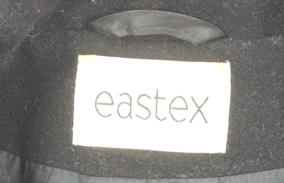 Eastex Women's Black Wool Overcoat Size 10
