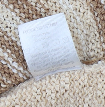 Bonmarché Women's Beige Short Sleeve Cardigan Size S