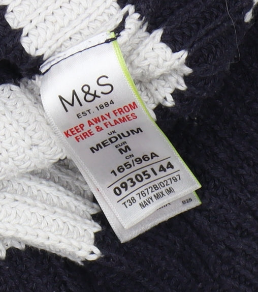 Marks & Spencer Women's Striped Boat Neck Jumper - Medium