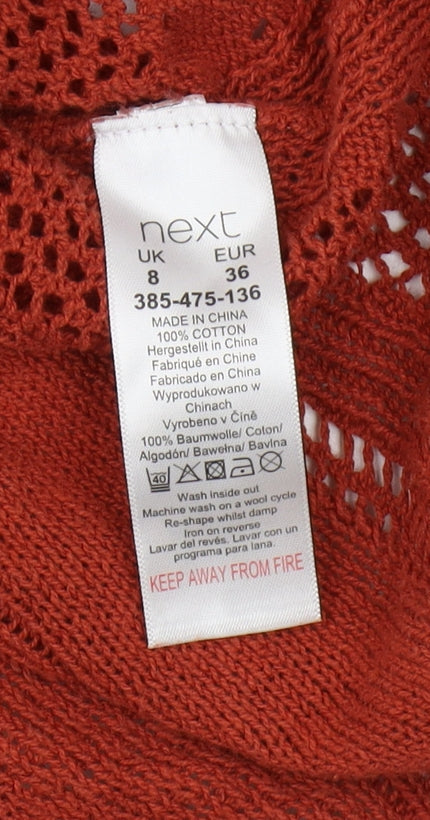 Next Women’s Red Knit Pullover Jumper Size 8