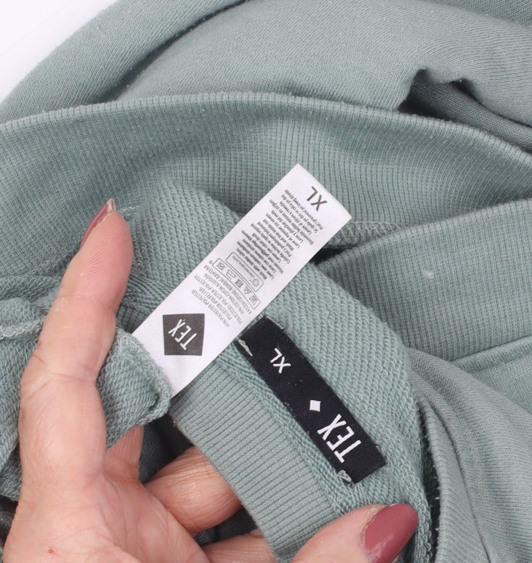 Tex Unisex Green Pullover Sweatshirt XL Casual