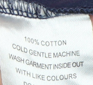 Henleys Men's Blue Colourblock T-Shirt L