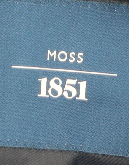 Men's Moss 1851 Black Blazer, Regular Fit, Size 42R