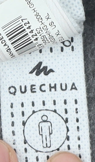 Quechua Men's Grey Fleece Full Zip Jacket XL