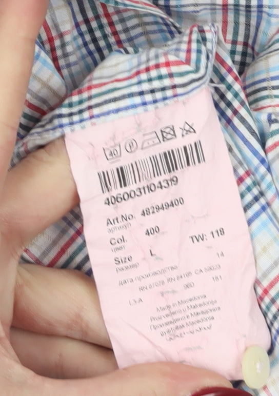 Casa Moda Men's Multicoloured Plaid Shirt, Size 14