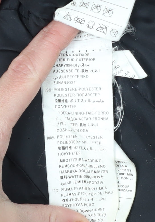 Additional view of Benetton girls’ black puffer jacket 1-2 years