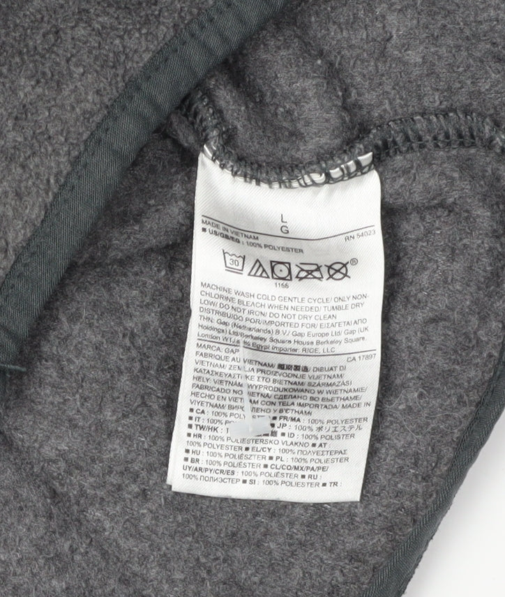 Gap Men's Grey Full Zip Jacket Size L Casual Warm