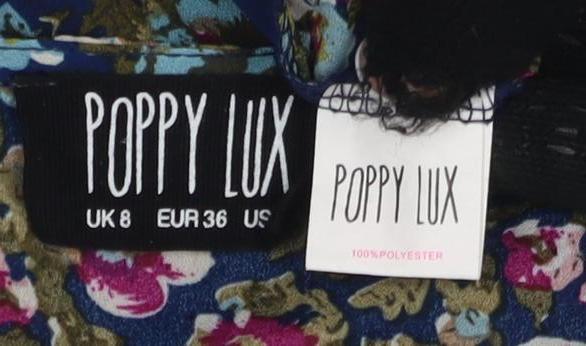 Poppy Lux Women's Multicoloured Floral Top Size 10