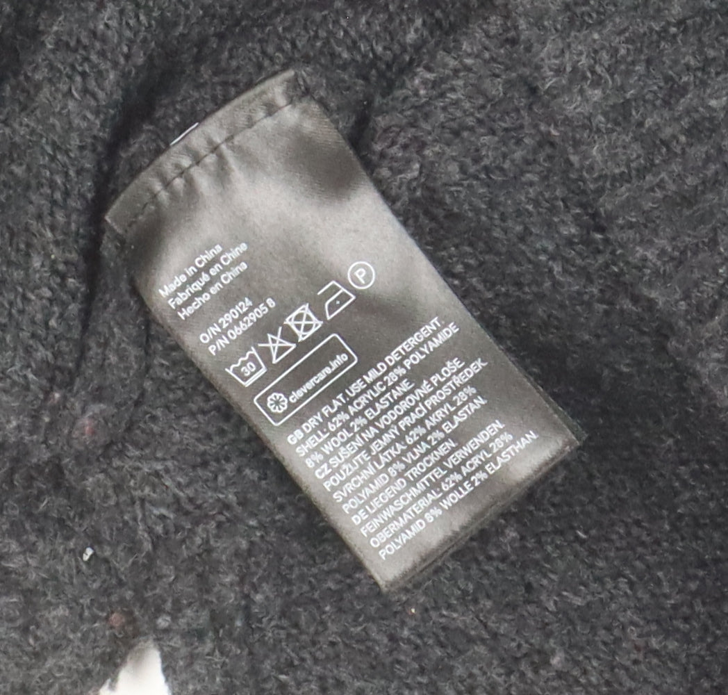 H&M Women's Black Knit Pullover Jumper Size M