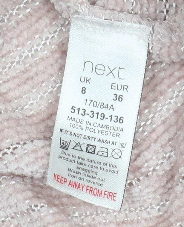 Next Women's Pink Striped Pullover Jumper, Size 8