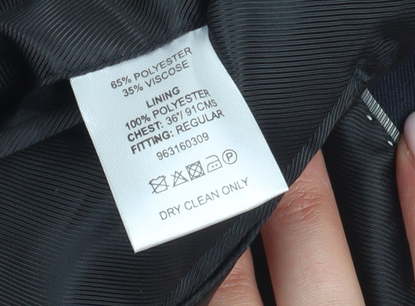 Dehavilland Men's Black Blazer, Size 36R, Regular Fit