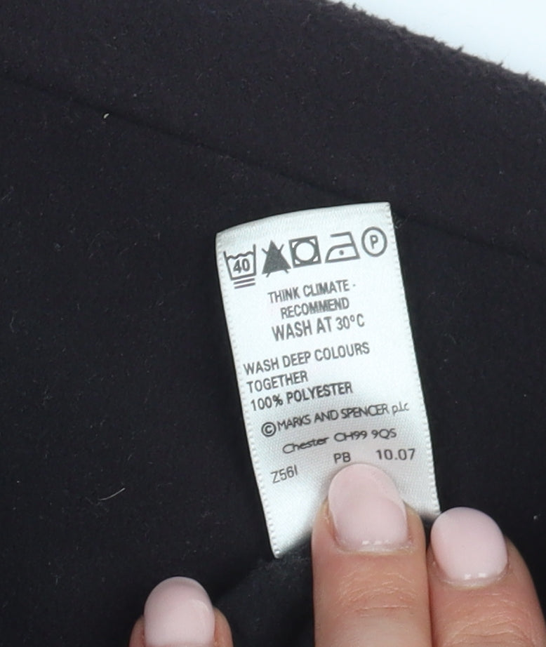 Marks & Spencer Men's Black Fleece Jacket Size S