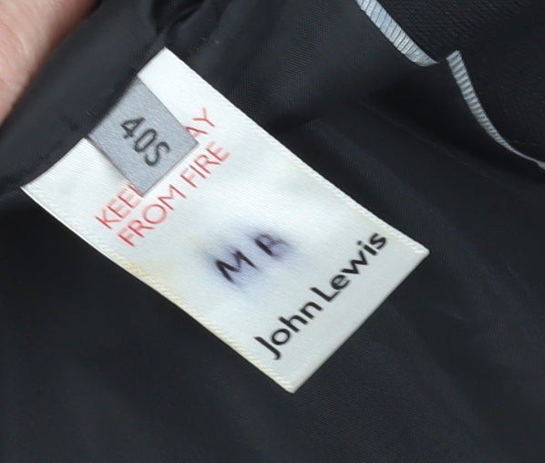 John Lewis Men's Black Blazer, Regular Fit 40S