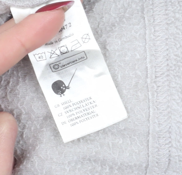Monki Women's Grey Colourblock XS Pullover Sweatshirt