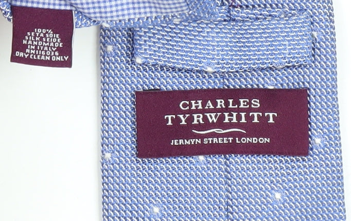 Charles Tyrwhitt Blue Silk Slim Tie Men’s Polka Dot Handmade