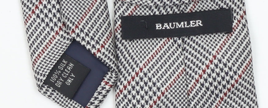 Bäumler Men's Multicoloured Plaid Silk Tie