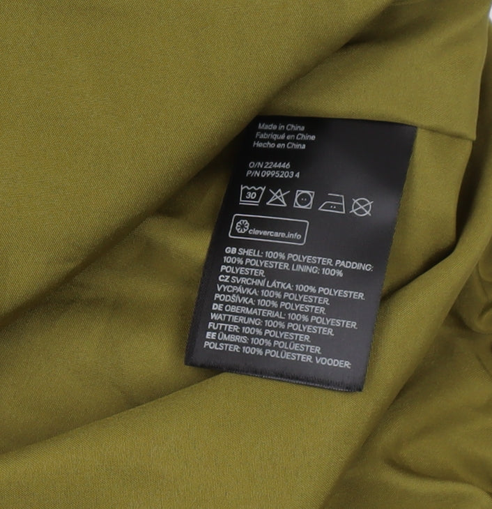 H&M Unisex Green Puffer Jacket, Size M, Full Zip