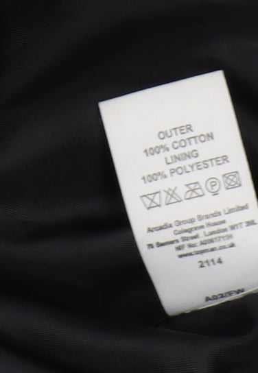 Burton Men's Black Cotton Jacket - Large, Zip Closure