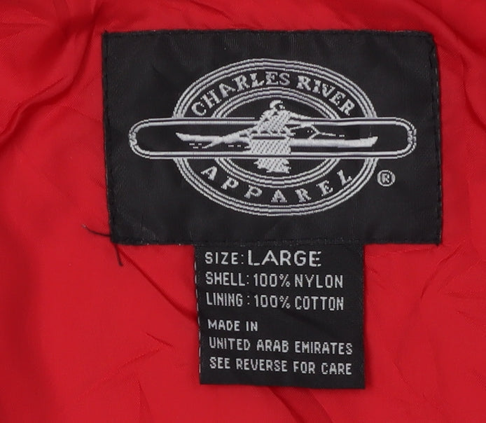 Charles River Men’s Red Windbreaker Jacket L