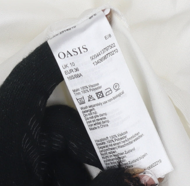 Oasis Women's White Camisole Blouse Size 10