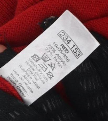 Marks & Spencer Women's Red Roll Neck Tunic Jumper Size 8