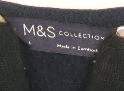 Marks & Spencer Women's Black Wool Jacket L Casual