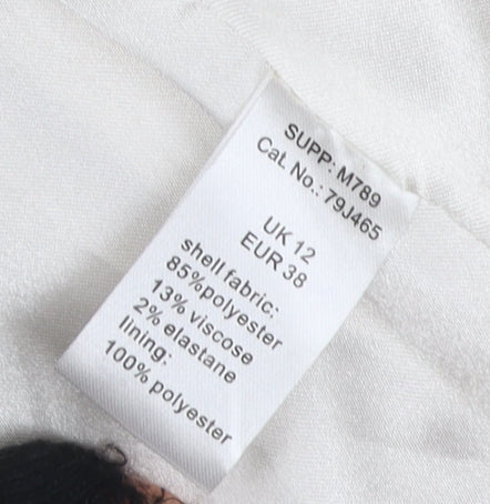 création L Women's Beige Mid-Length Overcoat Size 12