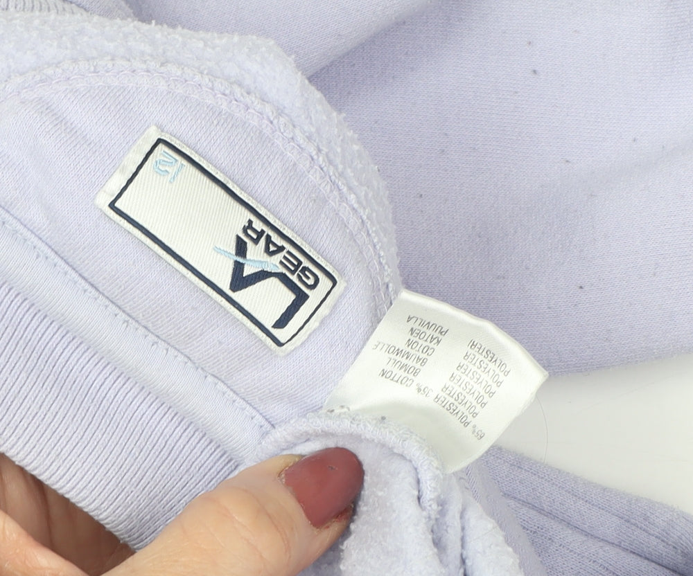 LA Gear Women's Blue Logo Pullover Sweatshirt Size Small