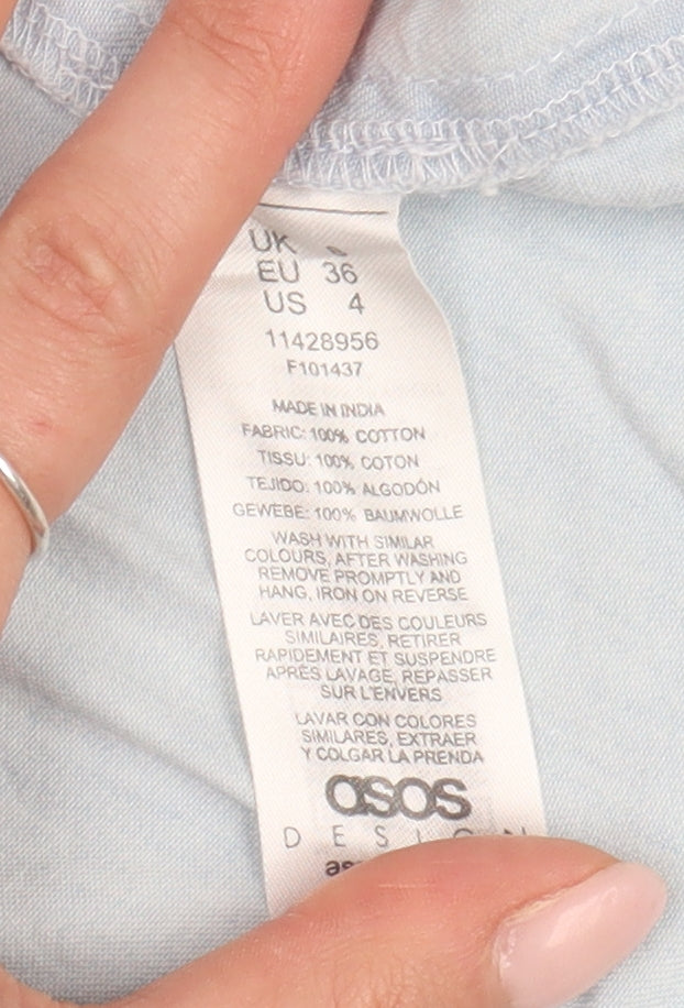 ASOS Women's Blue Chambray Slip Dress Size 8