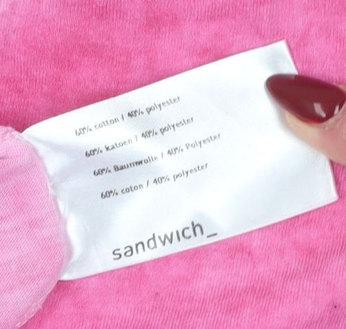 Sandwich Women's Pink XL Basic T-Shirt, Casual Style