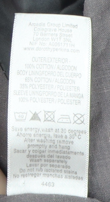 Dorothy Perkins Grey Parka Jacket Women Size 8 Casual