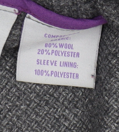 Without Prejudice Women's Grey Pea Coat Size M Classic