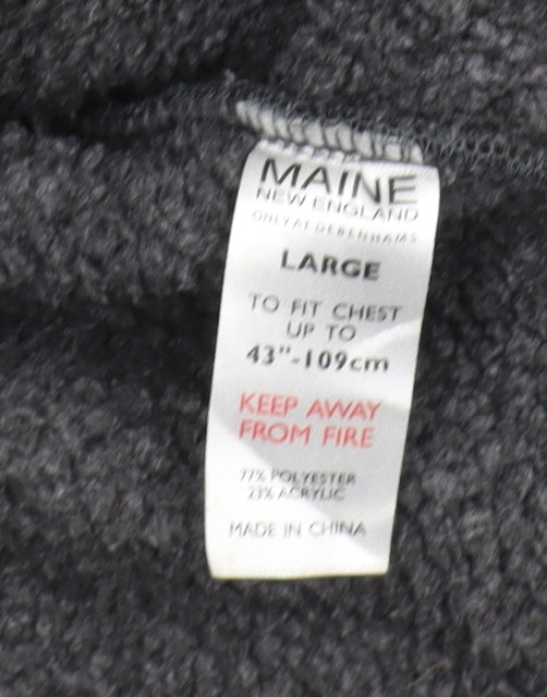 Maine Men’s Black Full Zip Fleece Sweatshirt L