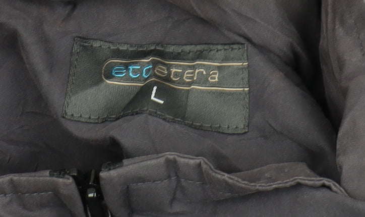Etcetera Men's Grey Windbreaker Jacket, L, Casual